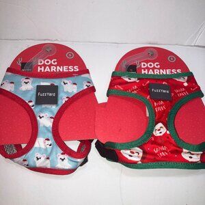 FuzzYard 2pc Christmas Dog Vest Harness Set S w/Toy NWT